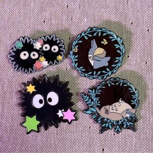 Studio Ghibli Totoro & Soot Sprite Enamel Pin Bundle of 4 — Loungefly BoxLunch